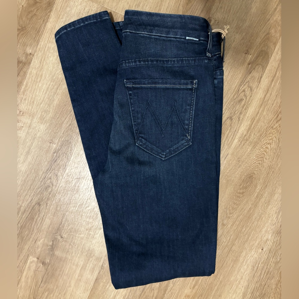 MOTHER Women's Skinny Jeans in Dark Blue